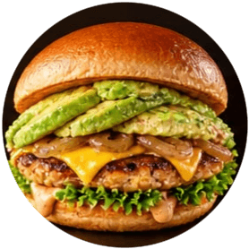 California Avocado Chicken Smash Burger