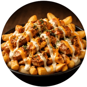 Loaded Fries With Cheese And Chicken